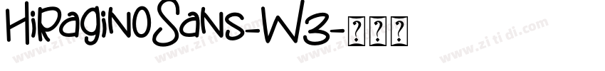 HiraginoSans-W3字体转换