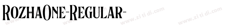 RozhaOne-Regular字体转换