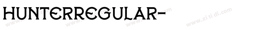 HunterRegular字体转换