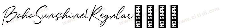BohoSunshine1Regular字体转换