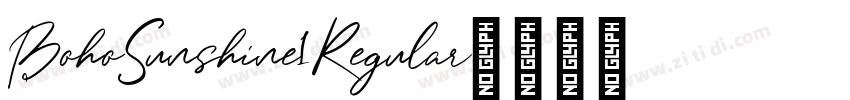 BohoSunshine1Regular字体转换