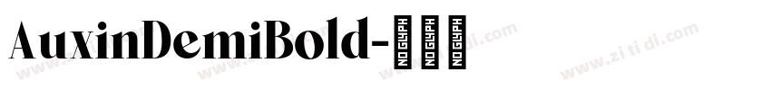 AuxinDemiBold字体转换