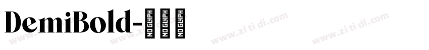 DemiBold字体转换