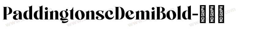 PaddingtonscDemiBold字体转换