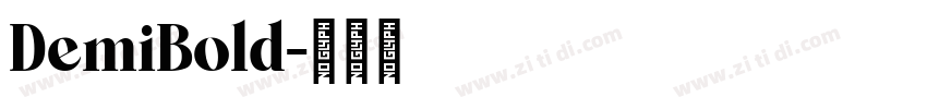 DemiBold字体转换