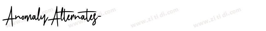 AnomalyAlternates字体转换