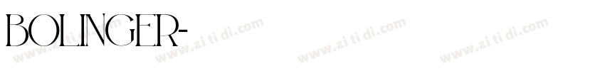 Bolinger字体转换