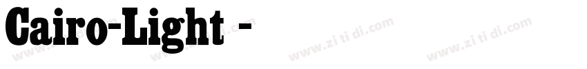 Cairo-Light字体字体转换