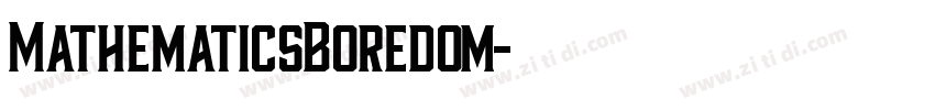 MathematicsBoredom字体转换