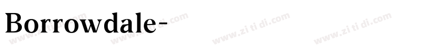 Borrowdale字体转换