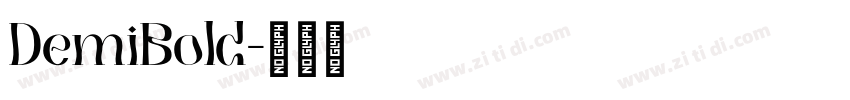 DemiBold字体转换