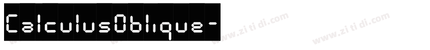 CalculusOblique字体转换