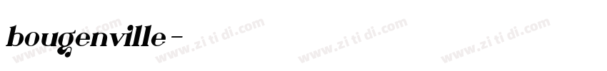 bougenville字体转换