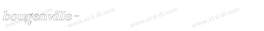 bougenville字体转换