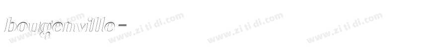 bougenville字体转换