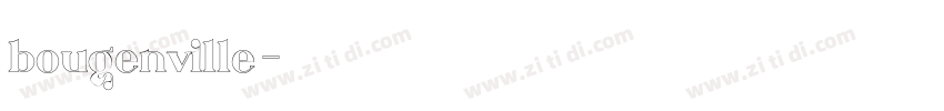 bougenville字体转换