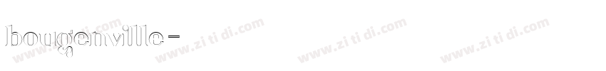 bougenville字体转换