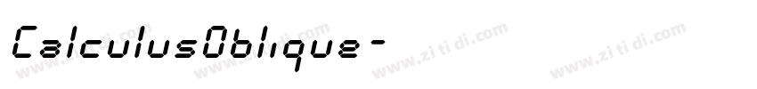 CalculusOblique字体转换