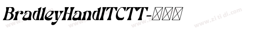 BradleyHandITCTT字体转换