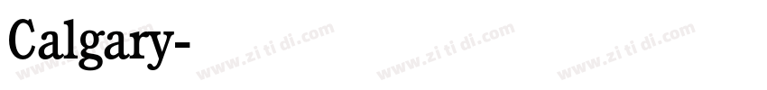 Calgary字体转换