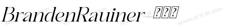 BrandenRauiner字体转换
