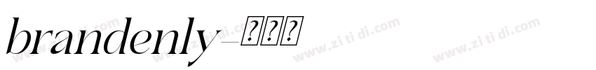 brandenly字体转换