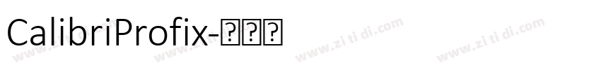 CalibriProfix字体转换