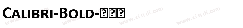 Calibri-Bold字体转换
