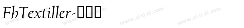 FbTextiller字体转换