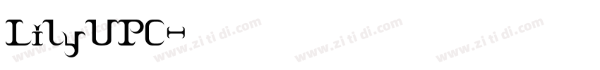 LilyUPC字体转换