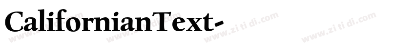 CalifornianText字体转换
