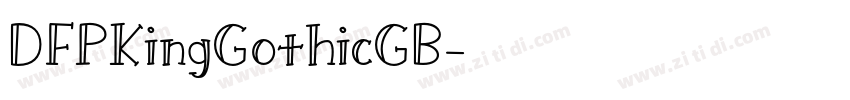 DFPKingGothicGB字体转换