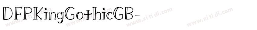 DFPKingGothicGB字体转换
