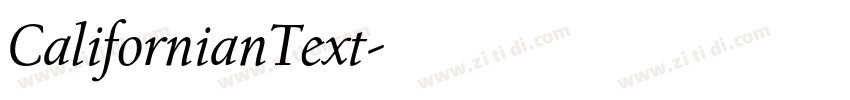 CalifornianText字体转换