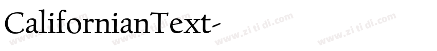 CalifornianText字体转换