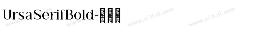 UrsaSerifBold字体转换