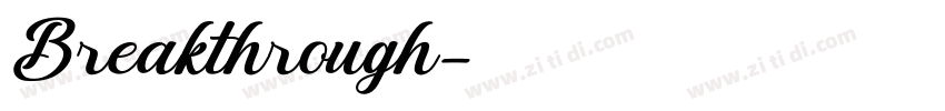 Breakthrough字体转换