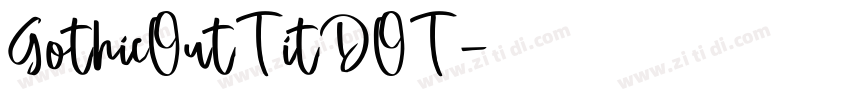 GothicOutTitDOT字体转换