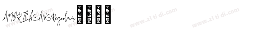 AMORICASANSRegular字体转换
