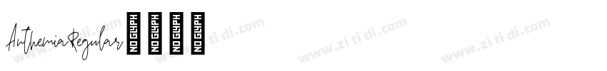 AnthemiaRegular字体转换