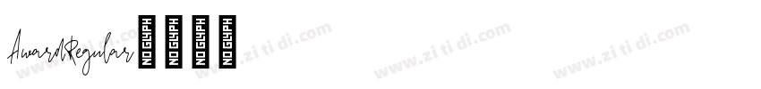 AwardRegular字体转换 AwardRegular字体转换