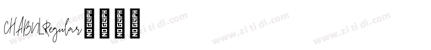 CHABULRegular字体转换 CHABULRegular字体转换