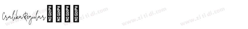 CralikaRegular字体转换