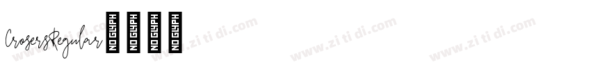 CrosersRegular字体转换