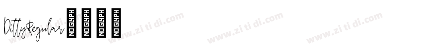 DittyRegular字体转换