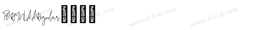 FORMULAARegular字体转换