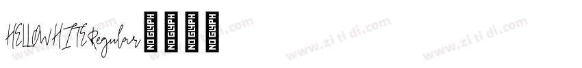 HELLOWHITERegular字体转换