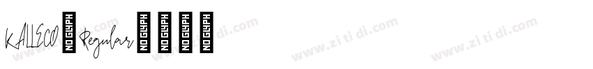 KALLECO-Regular字体转换