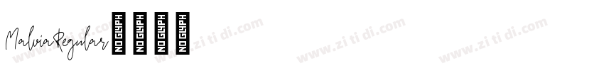 MalviaRegular字体转换