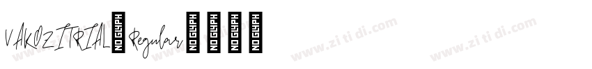 VAKOZITRIAL-Regular字体转换